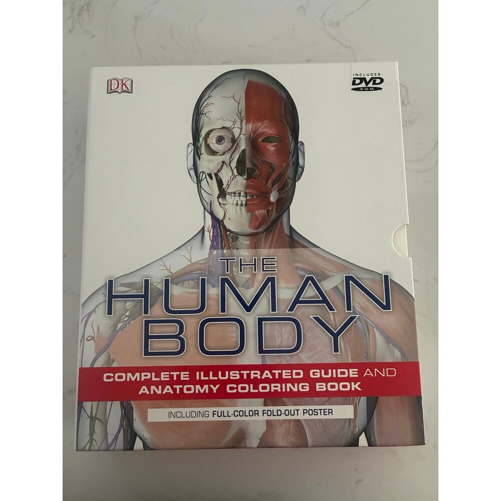 DK The Human Body Complete Illustrated Guide & Anatomy Coloring Book Set
